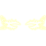 Glowing Neon Yellow Cute Fairy Lashes [EMISSIVE]
