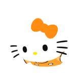 Glowing Orange Kitty On Head