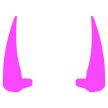 Glowing Pink Crystalline Bucket Cat Horns