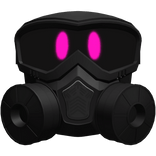 Glowing Pink Cyber Tech Gas Mask