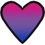 *GLOWING* Pride Heart Pin Patch Bi