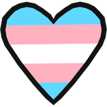 *GLOWING* Pride Heart Pin Patch Trans