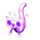 [GLOWING] Purple Cat Tail Bow Stars Cute Aura