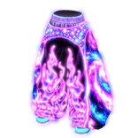 Glowing Purple Galaxy Emissive Baggy Pants BOEVI