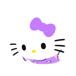 Glowing Purple Kitty On Head