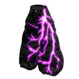 GLOWING Purple Thunder Emissive Black Baggy Jeans