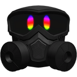 Glowing Rainbow Cyber Tech Gas Mask