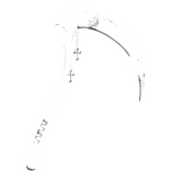 Glowing Reaper Back Scythe, Chained Cross, White 4
