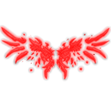 Glowing Red Crystal Wings (Emissive)