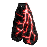 GLOWING Red Thunder Emissive Black Baggy Jeans