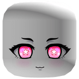 🌟 GLOWING 🌟 STARRY PINK EYES KAWAI FACE