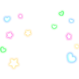 Glowing Stars & Heart Face Bling (Emissive)