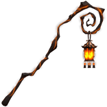 Glowing Twisted Halloween Lantern -Orange emissive