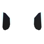 Glowing White Avali Eyes (Avali Head Add-on)