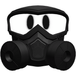 Glowing White Cyber Tech Gas Mask