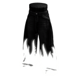 🌟 GLOWING white y2k emissive black baggy pants 4