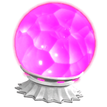 Glowing Witch Crystal Ball - Emissive Hot Pink