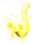 [GLOWING] Yellow Shiny Cat Tail w/ Ribbon