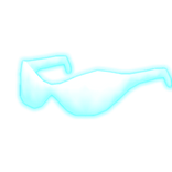 [GLOWS!] emissive neon blue shades glasses