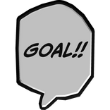 GOAL!! Goal Glowing Cartoony Text Bubble Soccer