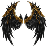 Gold and Black Angel Wings