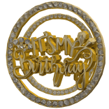 Gold Birthday Earrings 