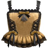Gold Black Lace Corset Top