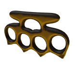 gold brass knuckles [left] 