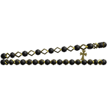 Gold Chrome Cross Beaded Bracelet (Left)