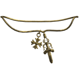 Gold Chrome Dagger Necklace