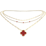 Gold Clover Pendant Necklace