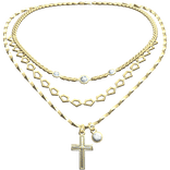 Gold Cross Layered Necklace 3.0