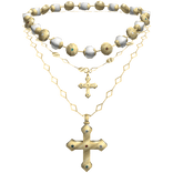 Gold Cross Layered Necklace