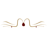 ♡・gold crown・gorgeous royal whisker w/ ruby gems