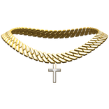 Gold Cuban Cross Chain