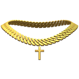 Gold Cuban Cross Chain