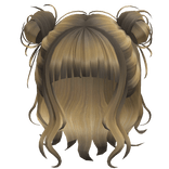 Gold Cute Anime Twin Buns