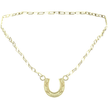 Gold Equestrian Horse Shoe Necklace 3.0