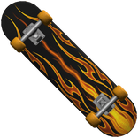 Gold Fire Skateboard 