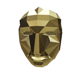 Gold Front Man Mask