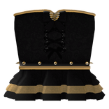 Gold Gothic Ribbed Heart Corset Dress