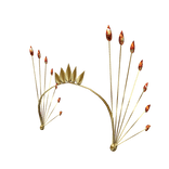 Gold Headpiece with Orange Diamonds