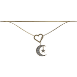 Gold Heart Moon Necklace 1.0