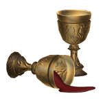 Chalice Gold Victorian Vampire Spilled Juice