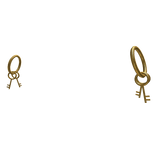 Gold Keychain Earrings