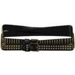 gold leather bullet / studded belt