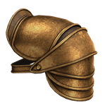 Gold Medieval Knight Pauldron - Left