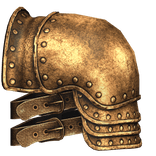 Gold Medieval Knight Pauldron - Left