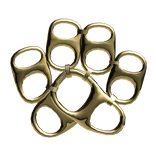 Gold Metal Emo Alt Soda Tab Paw Hair Clip