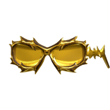-',ৎ Gold Metal Techno Y2K Reflective Glasses